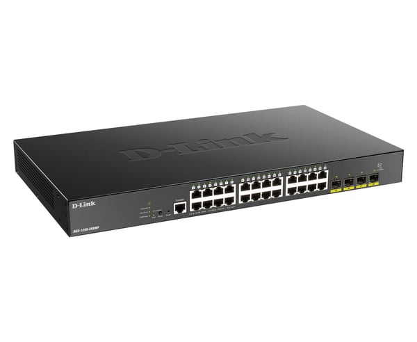 D-Link DGS-1250-28XMP Administreret L3 Gigabit Ethernet (10/100/1000) Strøm over Ethernet (PoE) Sort