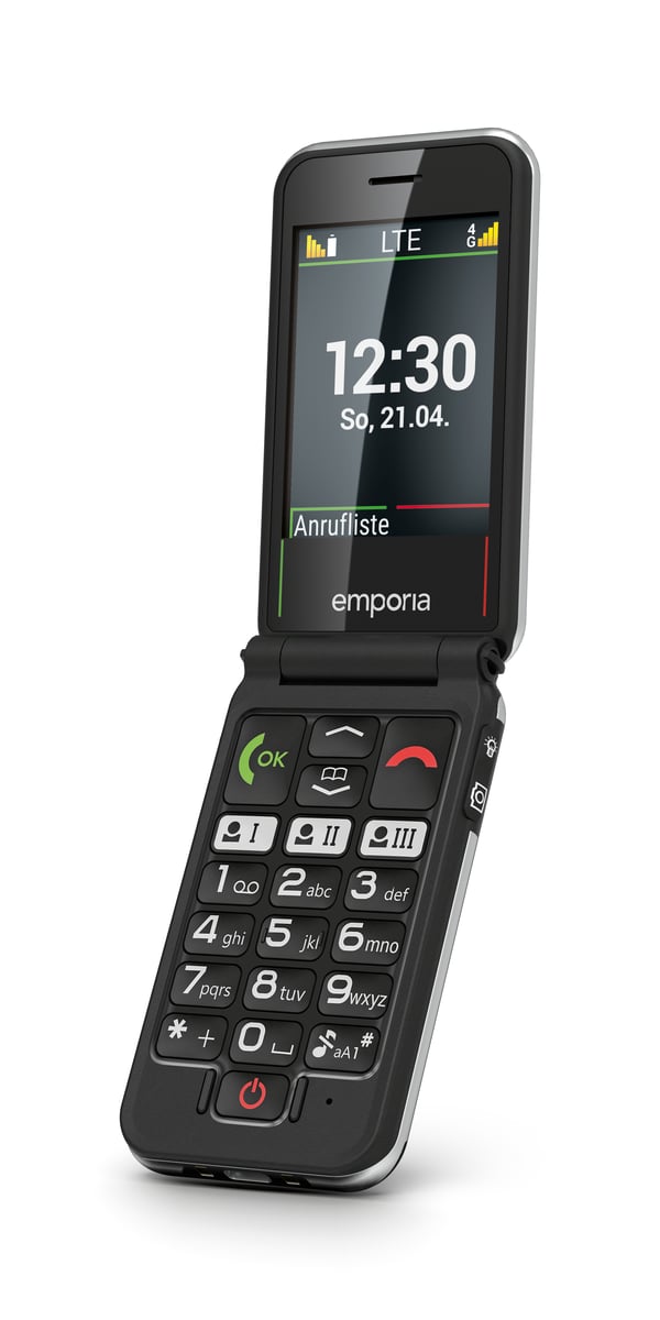 Emporia emporiaJOY-LTE 7,11 cm (2.8") 115 g Sort Senior telefon