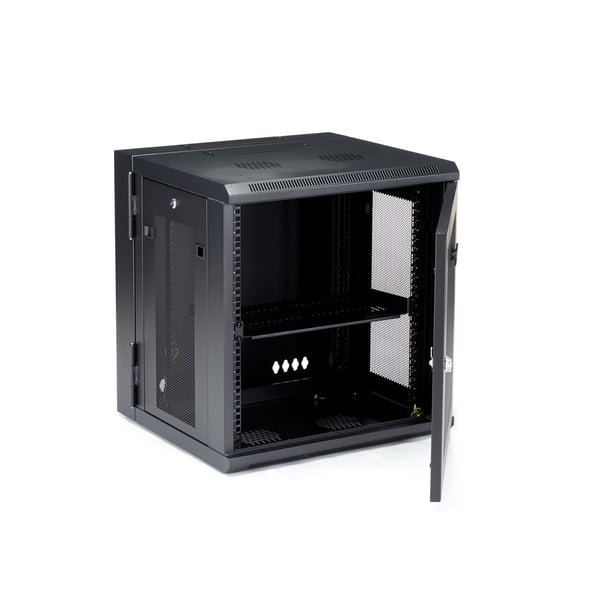 StarTech.com RK12WALHM stativ 12U Vægmonteret stativ Sort