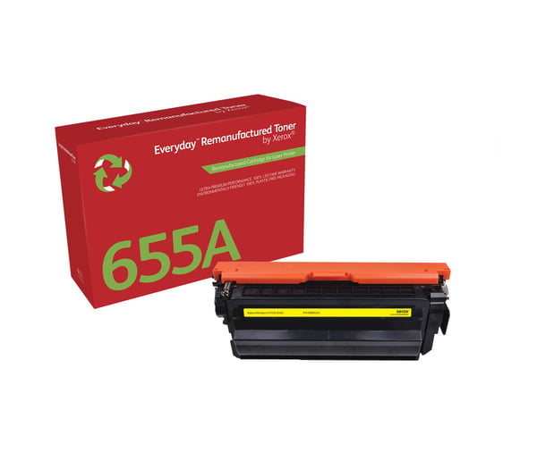 Everyday™ Keltainen Remanufactured Toner by Xerox compatible with HP 655A (CF452A), Standard capacity Everyday™ Keltainen Remanufactured Toner by Xerox compatible with HP 655A (CF452A), Standard capacity