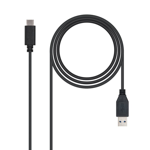 Nanocable USB 3.1, 1m USB-kabel USB 3.2 Gen 2 (3.1 Gen 2) USB C USB A 10 Gbit/sek. Sort