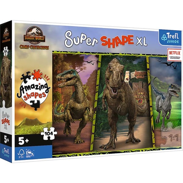 Trefl 50020 puslespil Kontur puslespil 104 stk Dinosaurer