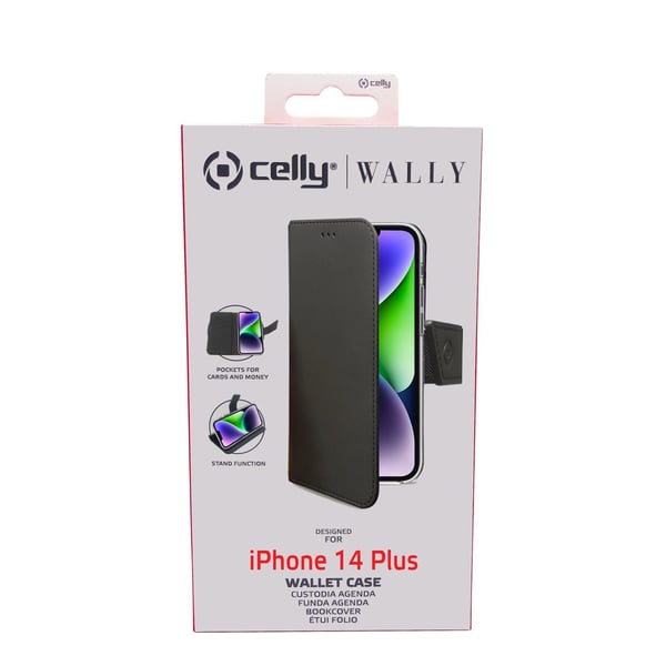 Celly Wally mobiltelefonfodral 17 cm (6.7") Plånbok Svart