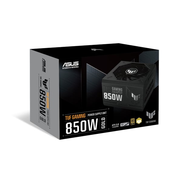 ASUS TUF Gaming 850W Gold strömförsörjningsenheter 24-pin ATX ATX Svart