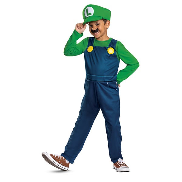 Disguise Mario Bros Luigi Smart kostume Barn Unisex Spil