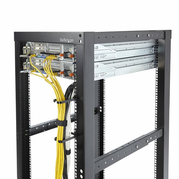 StarTech.com 5-pack 1U Vertikala Kabelhanterings D-ringskrokar, Kabelhanterare för 19\" Serverrack/Skåp