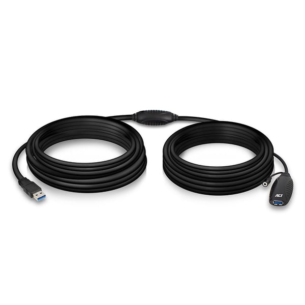 ACT AC6110 USB-kabel USB 3.2 Gen 1 (3.1 Gen 1) 10 m USB A 5 Gbit/sek. Sort