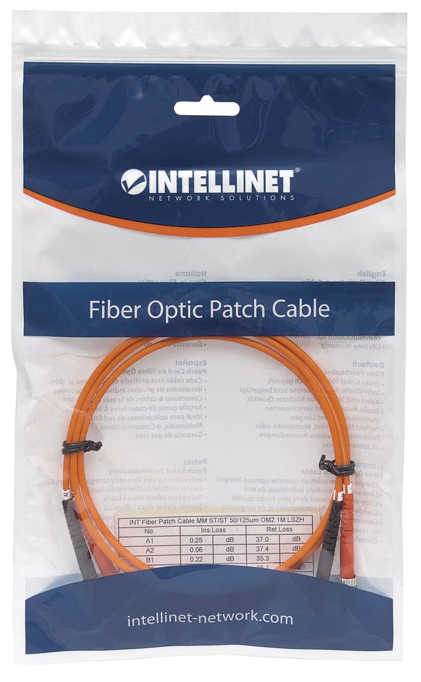 Intellinet 1.0m ST M/M InfiniBand och fiberoptisk kabel 1 m Orange