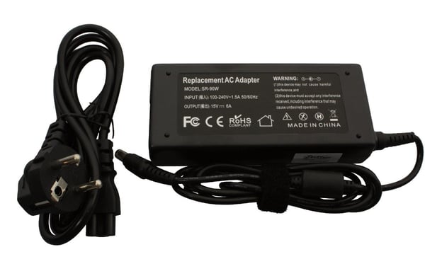 CoreParts MBA1138 virta-adapteri ja vaihtosuuntaaja Sisätila 90 W Musta