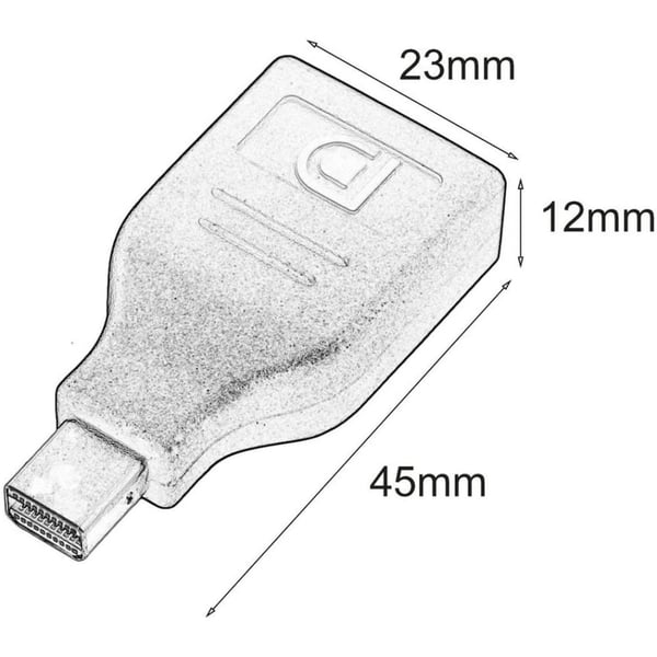 Techly IADAP DP-MDP2 kabel kønsskifter DisplayPort Mini DisplayPort Sort