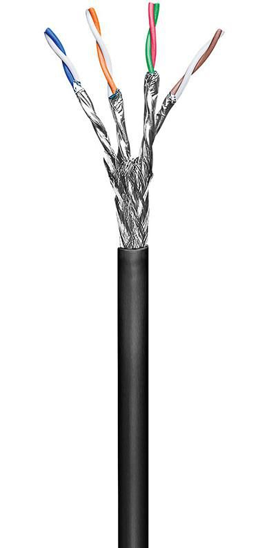 Microconnect KAB028-100 verkkokaapeli Musta 100 m Cat6 S/FTP (S-STP) Pyöreä