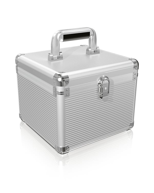 ICY BOX IB-AC628 Matkalaukku Metalli, Muovi Hopea