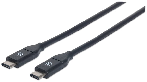 Manhattan 353526 USB-kabel USB 3.2 Gen 2 (3.1 Gen 2) 1 m USB C 10 Gbit/sek. Sort