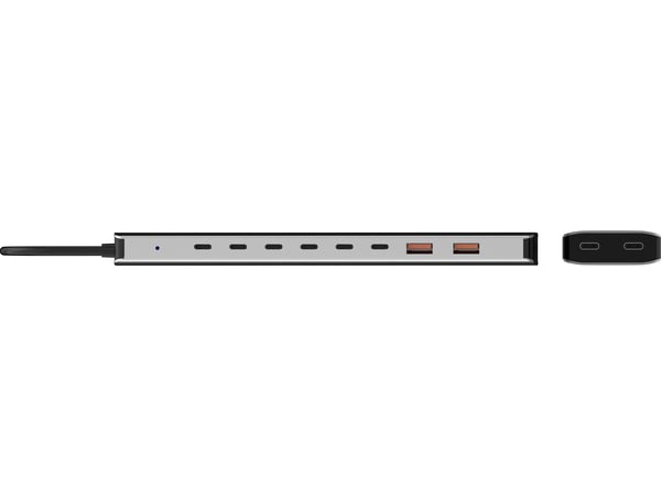 Sandberg 136-80 kannettavien tietokoneiden telakka ja porttitoistin Langallinen USB 3.2 Gen 2 (3.1 Gen 2) Type-C Harmaa