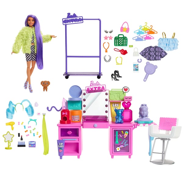 Barbie Extra Doll & Vanity Playset