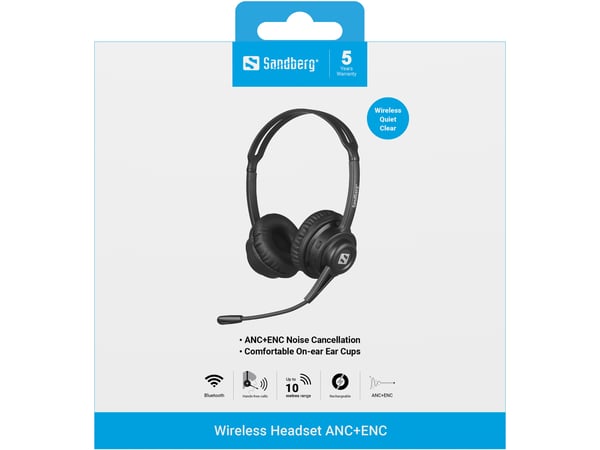 Sandberg 126-44 kuulokkeet ja kuulokemikrofoni Langaton Pääpanta Musiikki/Päivittäin Bluetooth Musta