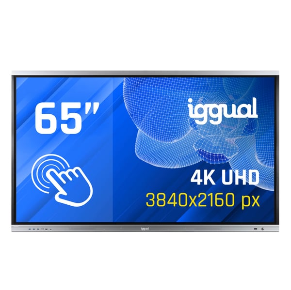 iggual Orchid 65" Interaktiv plattskärm 165,1 cm (65") LED Wi-Fi 400 cd/m² 4K Ultra HD Svart Pekskärm Inbyggd processor Android