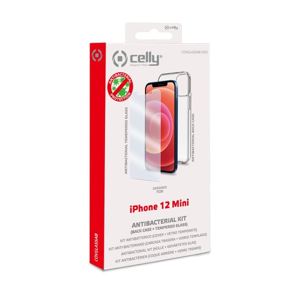 Celly COVGLASSAB1003 mobiltelefonfodral 13,7 cm (5.4") Mobilskal Transparent