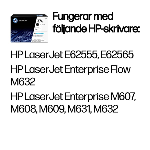HP 37A - Svart - Original - LaserJet - Tonerpatron (CF237A)