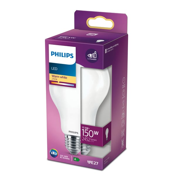 Signify Philips - LED-filamenttilamppu - Muoto: A67 - himmeä pinta - E27 - 17,5 W (vastaa