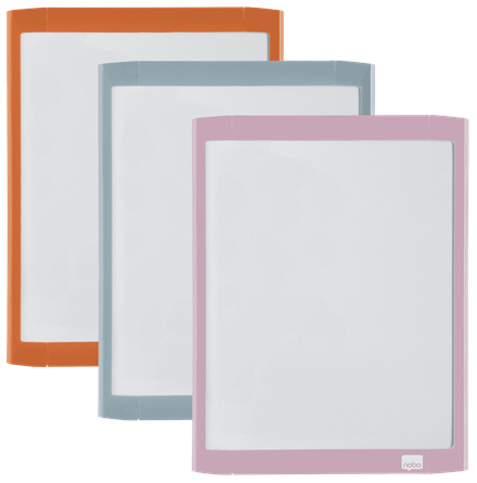 Nobo mini magnetisk whiteboard med farvet ramme 216x280mm