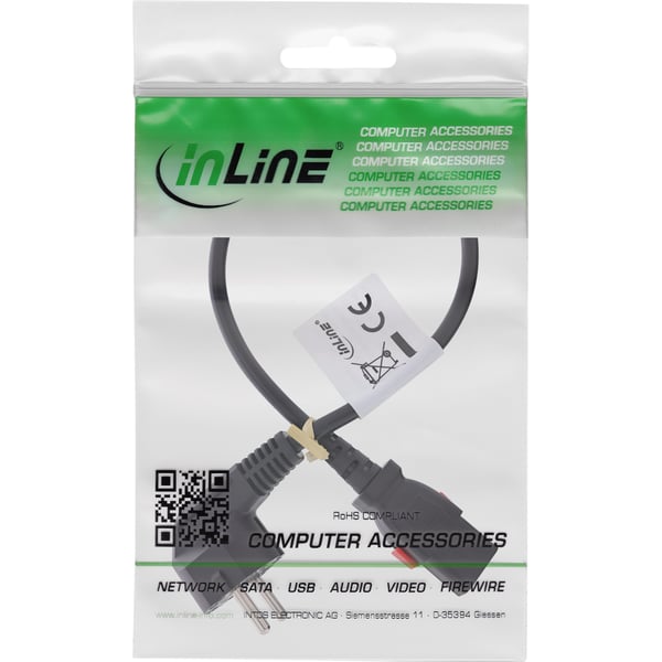 InLine 16954L el-ledning Sort 0,5 m IEC C13 CEE7/7