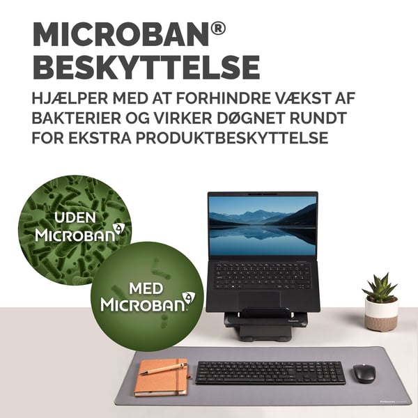 Fellowes Breyta skriveunderlag Stof, Polyester, Gummi Grå