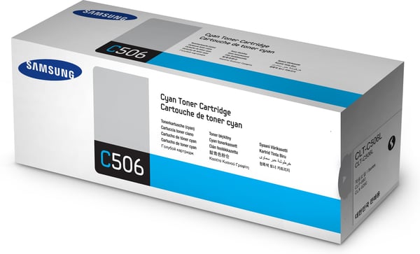 Samsung CLT-C506L alkuperäinen riittoisa syaani värikasetti