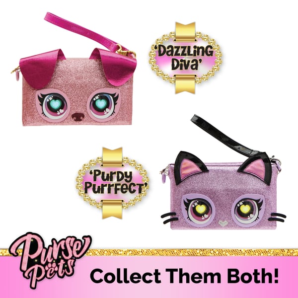 Purse Pets BAG INA PursePets Wristlet Puppy GML Fuchsia, Rosa Flicka Clutchväska