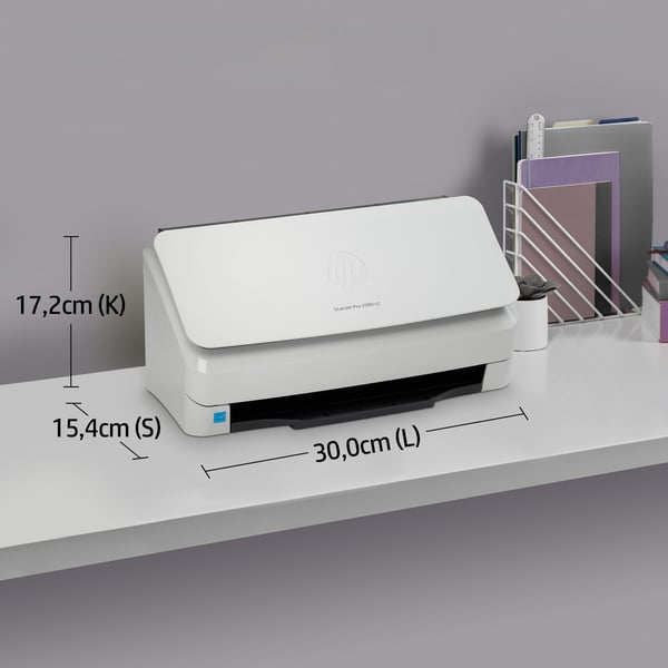HP Scanjet Pro 2000 S2 arkkisyöttöskanneri 600 x 600 dpi A4 musta, valkoinen