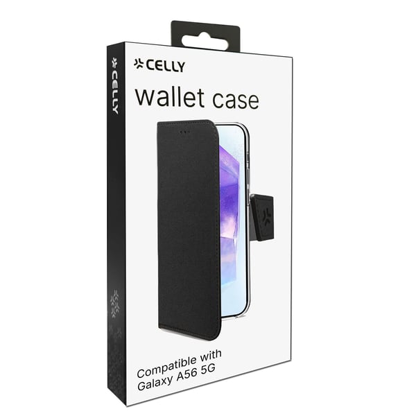 Celly WALLY mobiltelefon etui 17 cm (6.7") Tegnebogsetui Sort