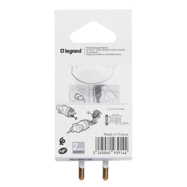 Legrand 0 939 14 strømstik Sort