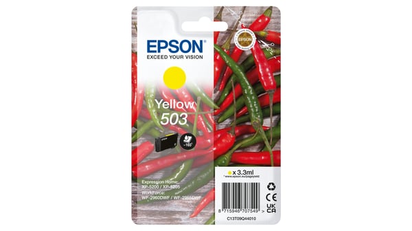 Epson Blæk/503 502 Kikkerter 3,3 ml YL - Gul Epson Blæk/503 502 Kikkerter 3,3 ml YL - Gul