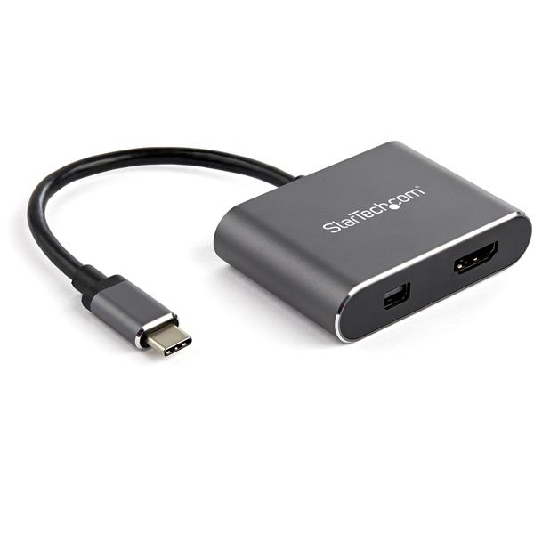 StarTech.com CDP2HDMDP USB grafisk adapter 3840 x 2160 pixel Sort, Grå