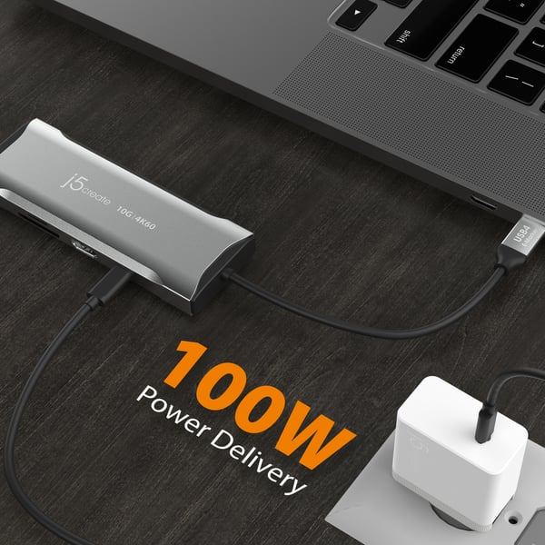 j5create JCD393-N 4K60 Elite USB-C® 10Gbps mini dockningsstation