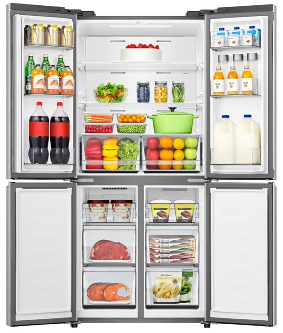 Hisense RQ5P470SEIE side-by-side køle-fryseskab Fritstående 499 L Rustfrit stål