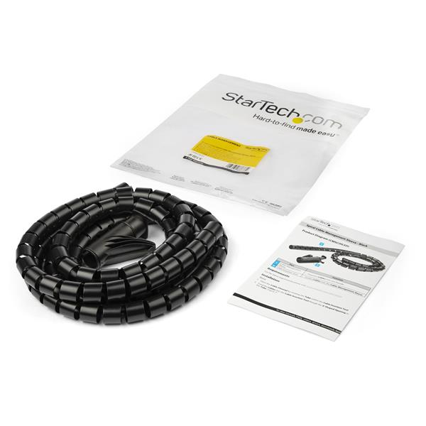 StarTech.com CMSCOILED Kabelbündelslange (1,5 m, 25 mm / 1 tomme diameter, udvidelig spiralslange)