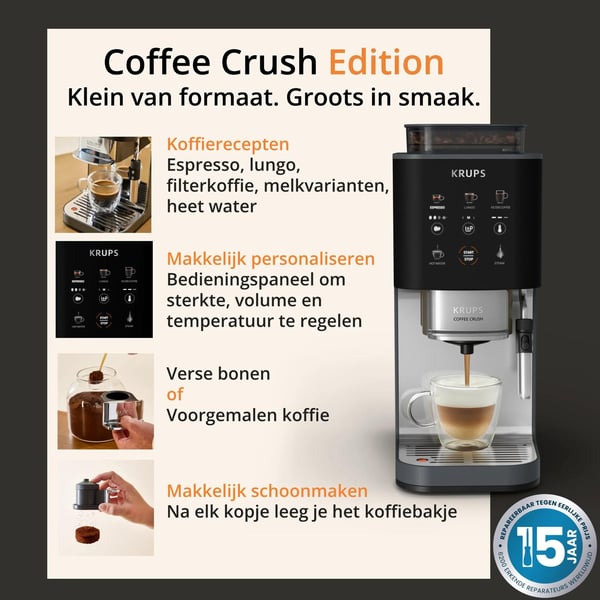Krups Coffee Crush Edition SA404BE1 kaffemaskine Fuld-auto Espressomaskine 1,8 L