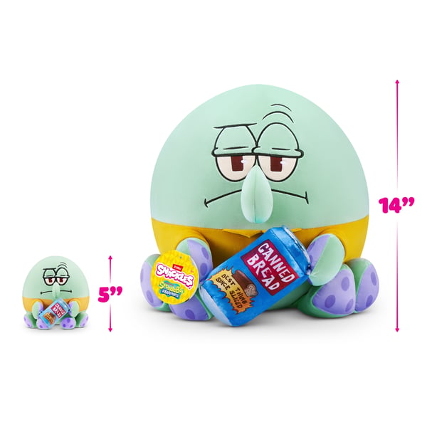 Snackles licenseret figur Svampebob Firkant 35 cm plysdyr (SQUIDWARD TENTACLES)