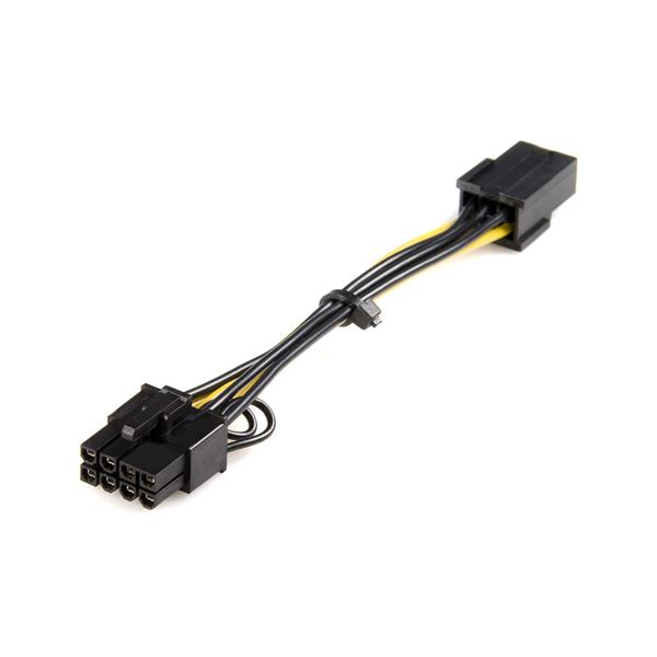 StarTech.com PCI Express 6-stifts till 8-stifts adapterkabel - Svart - Strömförsörjning - 6-polig PCIe-ström (W