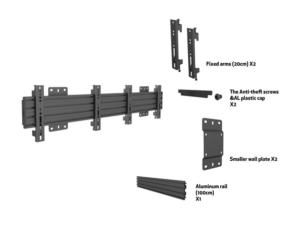 Multibrackets 7000 fäste för skyltningsskärm 81,3 cm (32") Svart