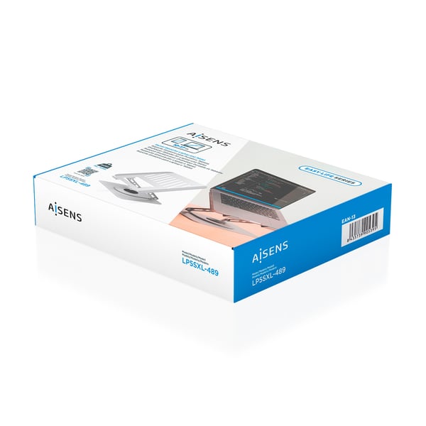 AISENS LP5SXL-489 kannettavan tietokoneen teline Kannettavan tietokoneen ja tabletin teline Hopea 43,2 cm (17")