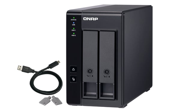 QNAP TR-002 drevkabinet HDD/SSD kabinet Sort 2.5/3.5"