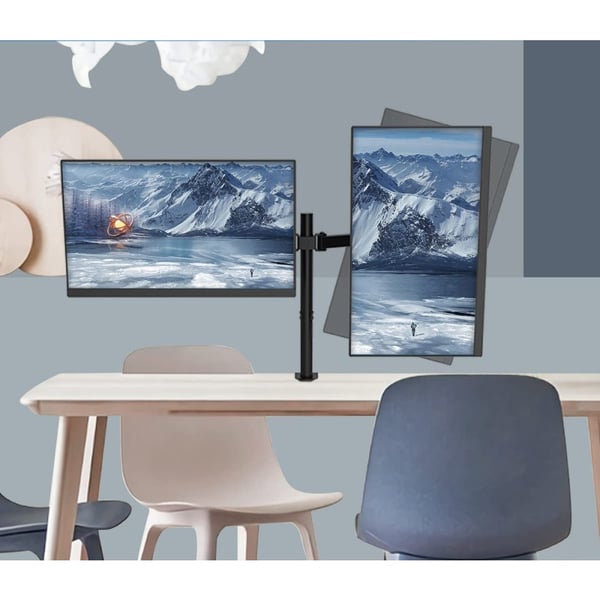 Techly ICA-LCD 482-D monitorin kiinnike ja jalusta 68,6 cm (27") Vastaanotto Musta