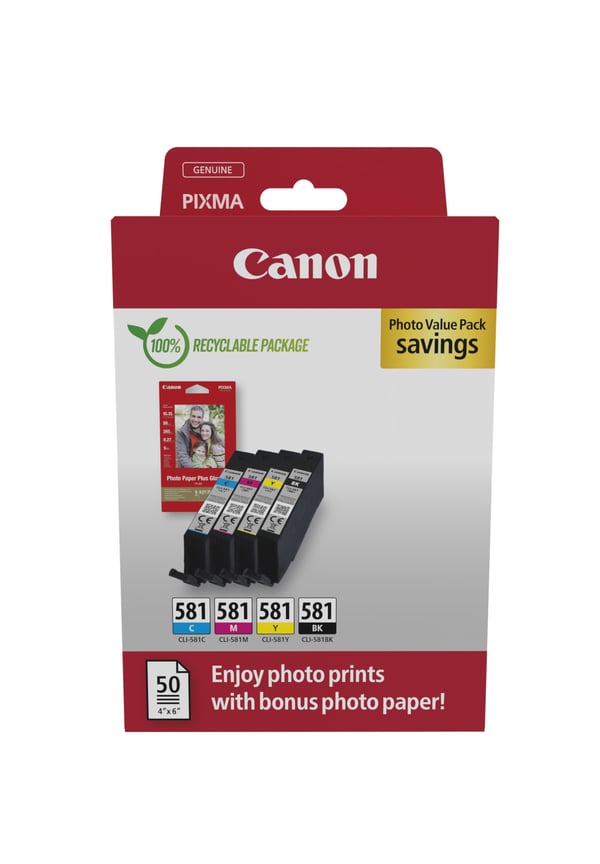 Canon 2106C006 mustekasetti 4 kpl Alkuperäinen Musta, Syaani, Magenta, Keltainen
