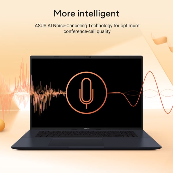 ASUS Vivobook 18 M1807HA-S16512W Copilot+ PC AMD Ryzen™ 7 260 Laptop 46,7 cm (18.4") WUXGA 16 GB DDR5-SDRAM 512 GB SSD Wi-Fi 6 (802.11ax) Windows 11 Home Blå QWERTY Hollandsk