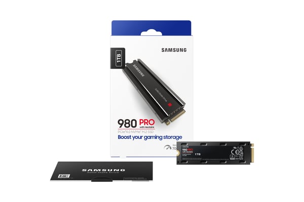 Samsung 980 PRO PCle 4.0 NVMe M.2 SSD med varmeafleder 1TB