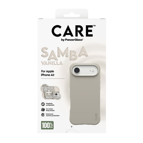 PanzerGlass CARE™ by ® Samba Case Vanilla w. MagSafe iPhone Air mobiltelefonfodral Mobilskal Beige