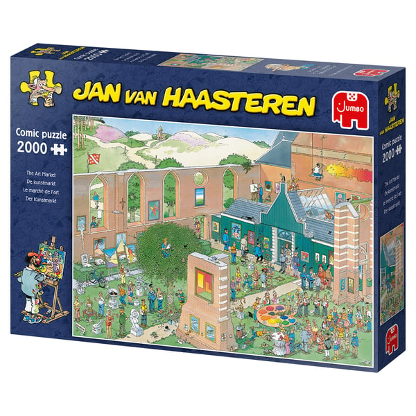 Jan van Haasteren he Art Market 2000 pcs Puslespil 2000 stk Tegnefilm