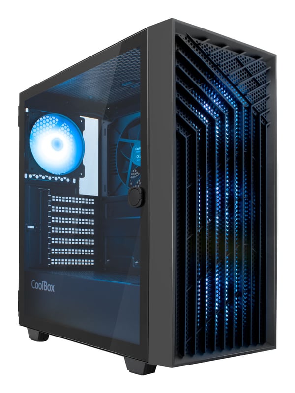 CoolBox PC Gaming GA300 Grid Line Tower Musta